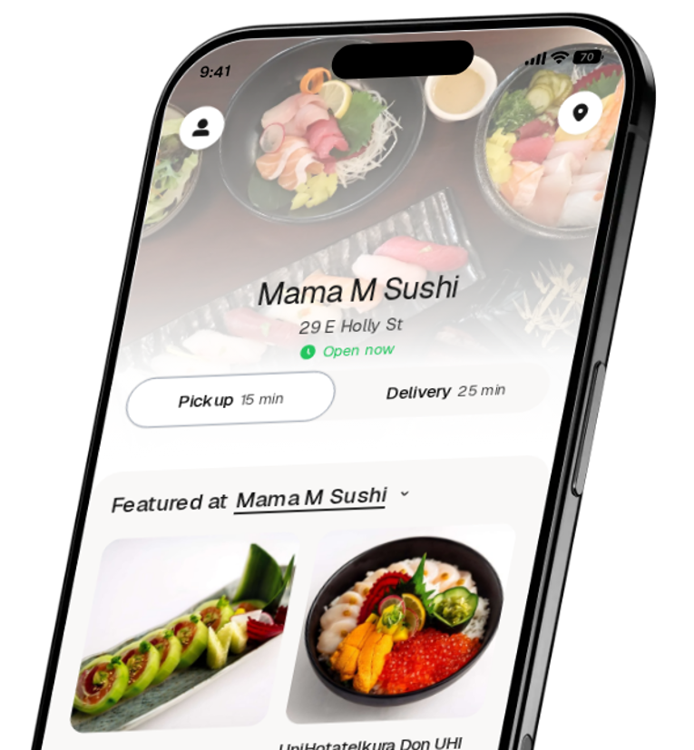Mama M Sushi app preview