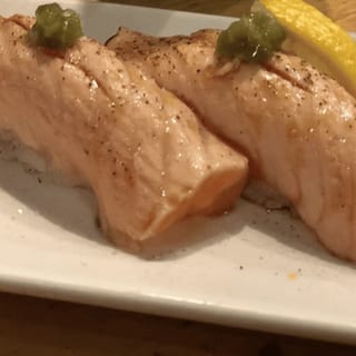 Salmon belly sushi